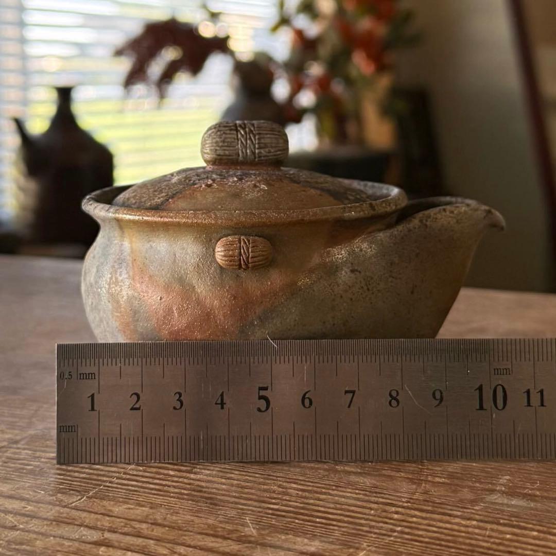 SNT422 作家物 備前焼 宝瓶 急須 煎茶道具 俵摘み 茶器 伝統工芸品