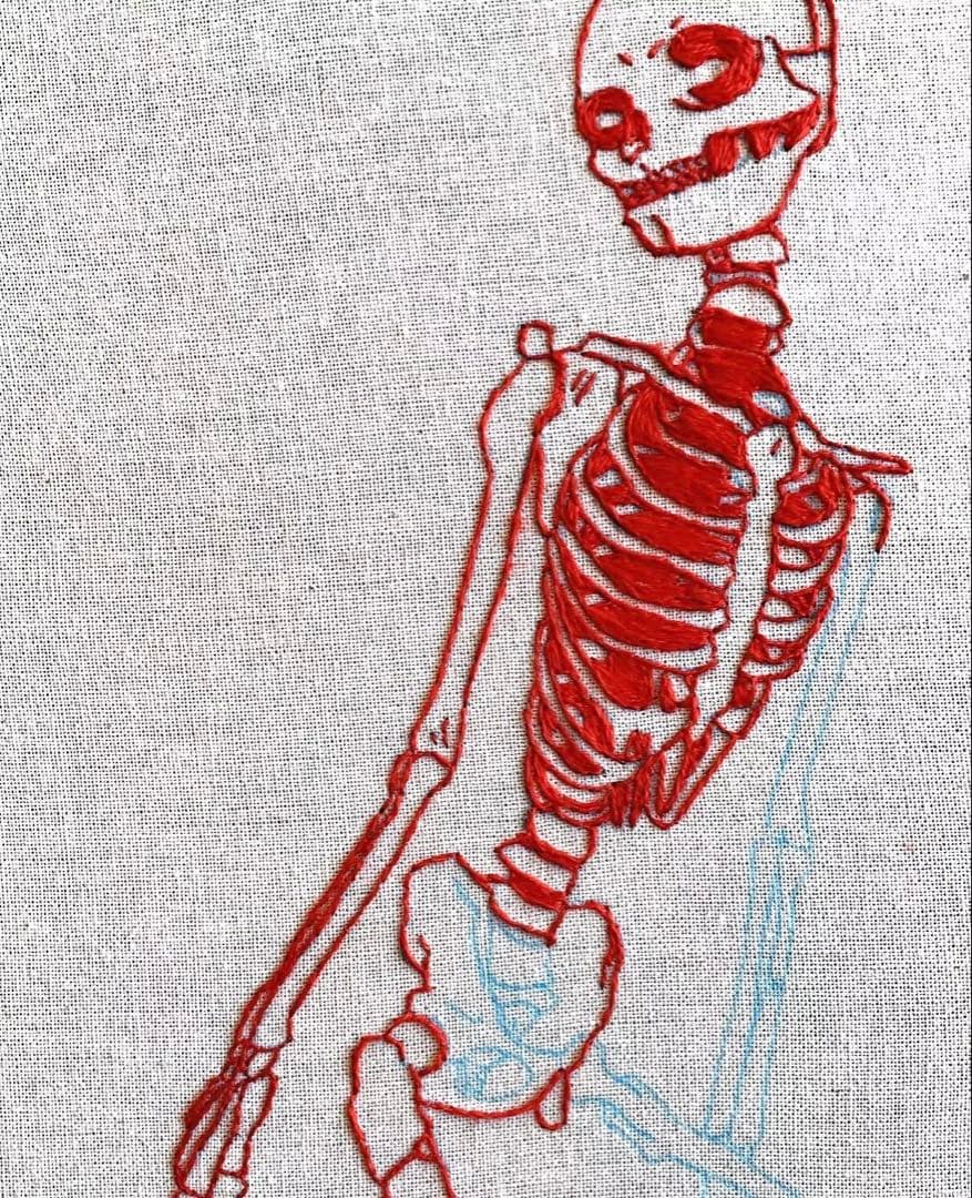 手刺繍でエヴァンゲリオンの綾波レイ❤️