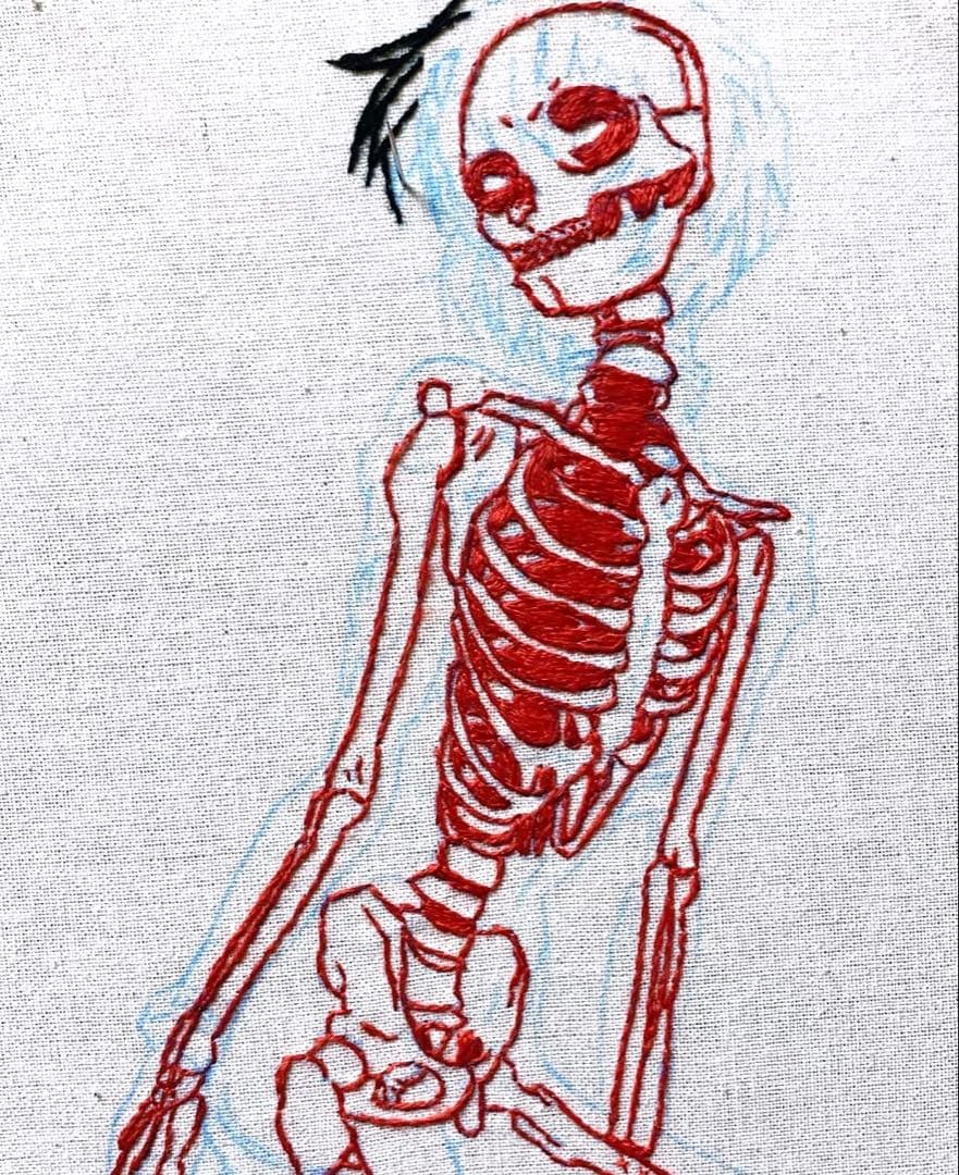 手刺繍でエヴァンゲリオンの綾波レイ❤️