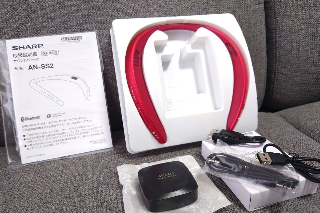 美品✨️シャープ　AN-SS2　AQUOS　ネックスピーカー　ヘッドホン