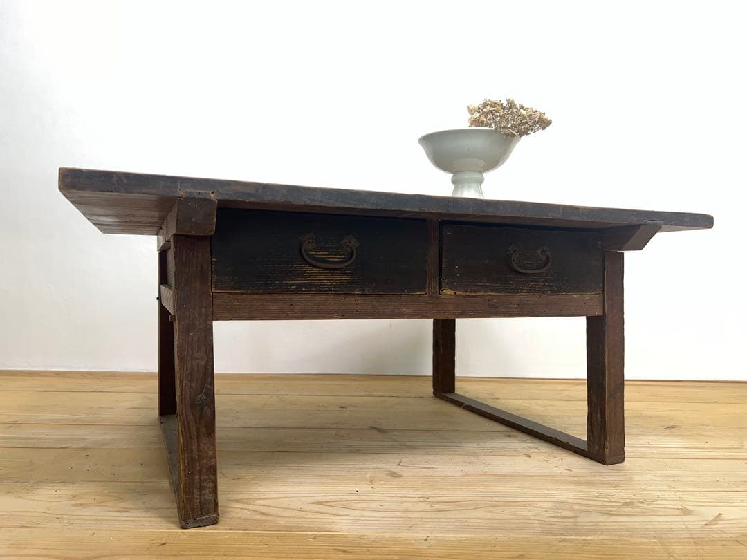 文机　座卓　机　M085　古道具　古家具　和家具　ビンテージ　アンティーク