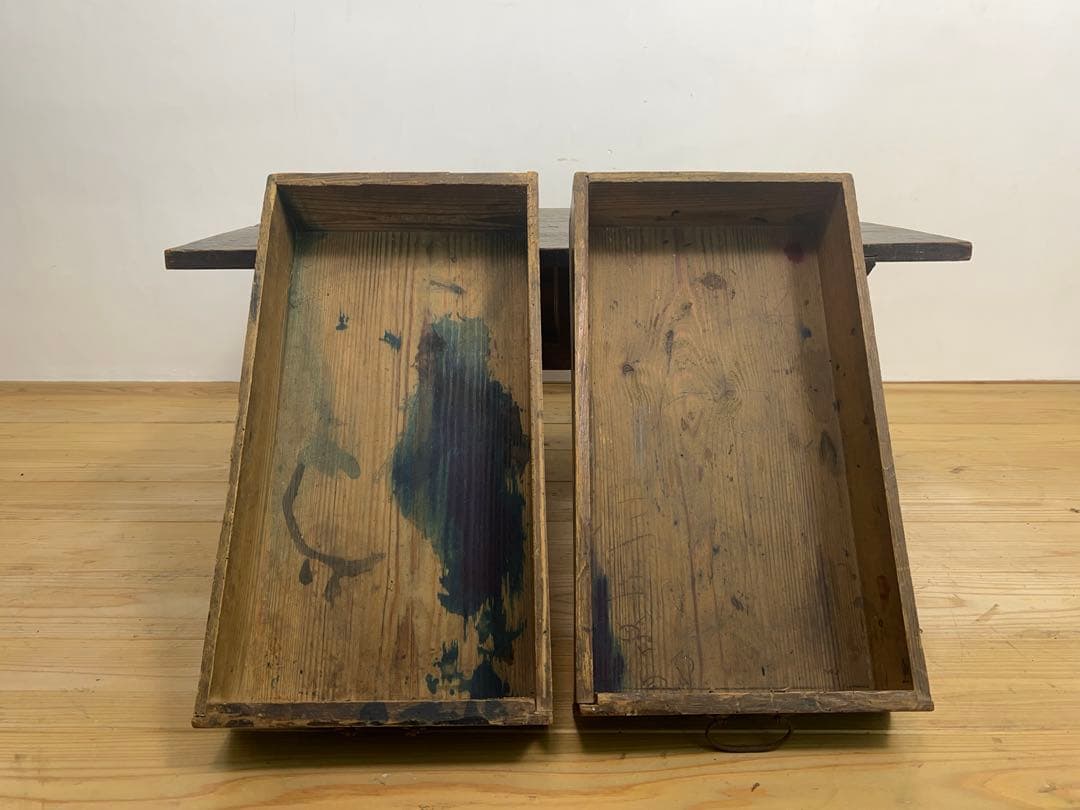 文机　座卓　机　M085　古道具　古家具　和家具　ビンテージ　アンティーク