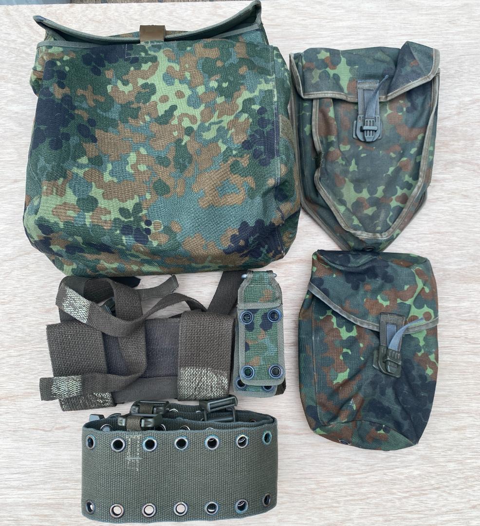 ★ ドイツ軍放出品 5点セット システム95 サスペンダー フレックタン迷彩