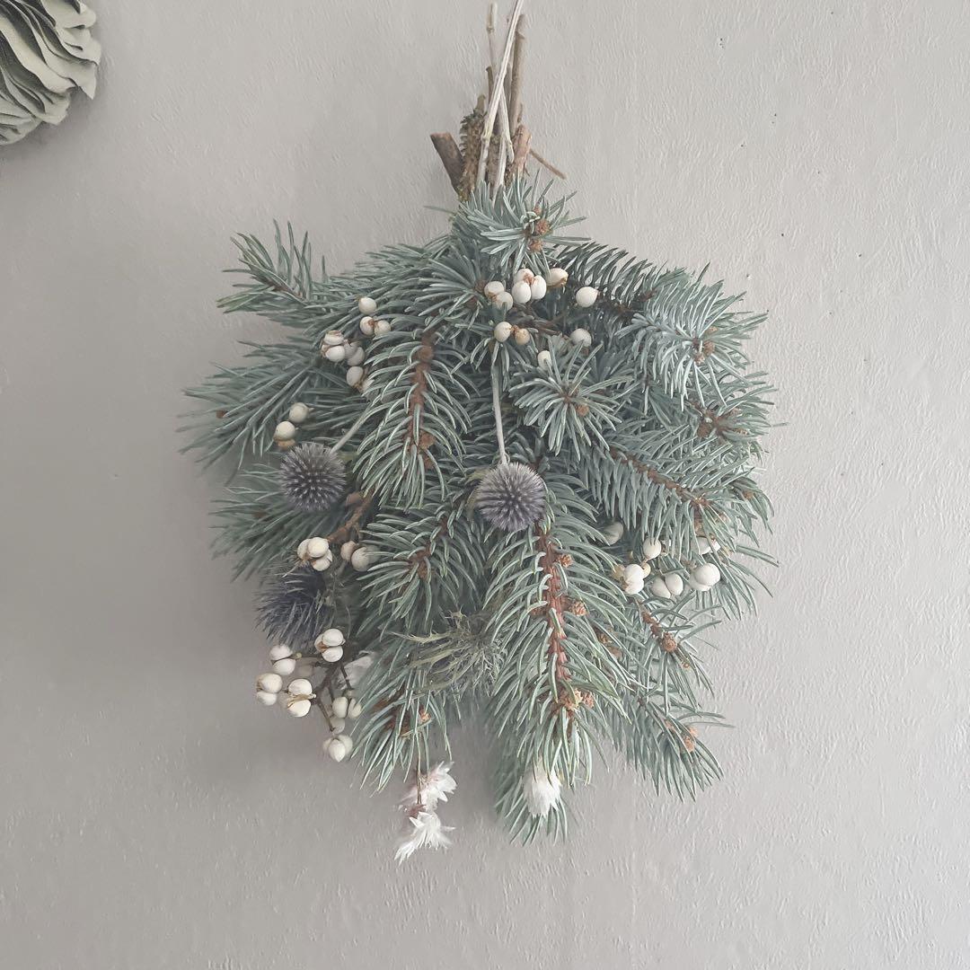 ドライフラワー　スワッグ　クリスマス　ホプシーとナンキンハゼ　③