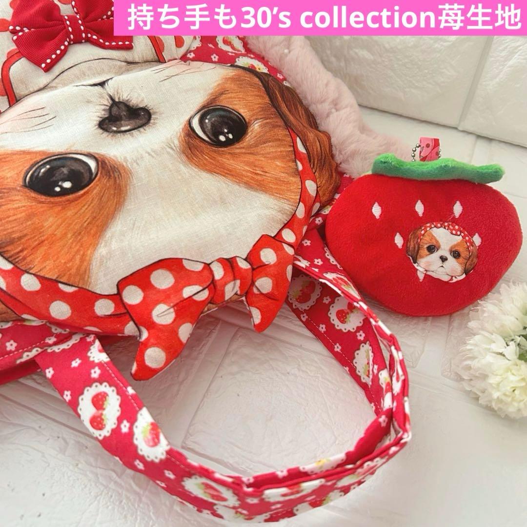 や*ん様 超ビッグあんこちゃん　新柄　コヤンイサムチョン　パール付きボア＆苺　ト