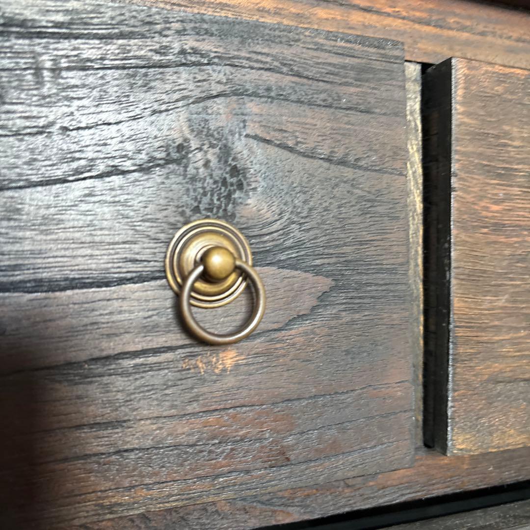 木製チェスト オールドチーク　ダークブラウン