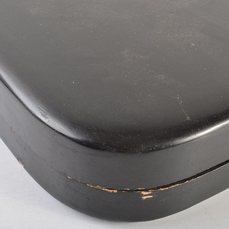 中国　書道具　神獣刻　端渓硯　唐木箱付　V　R7390