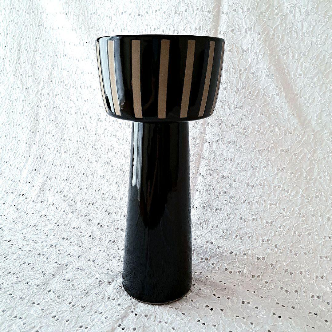 生け花　高台　花器　華道　コンポート　黒　花瓶　フラワーベース