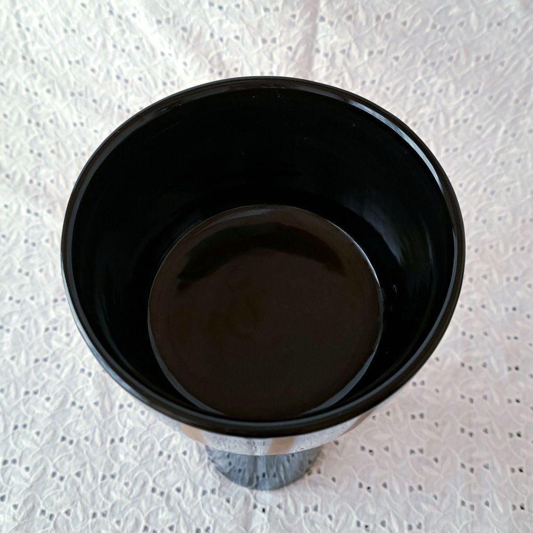 生け花　高台　花器　華道　コンポート　黒　花瓶　フラワーベース