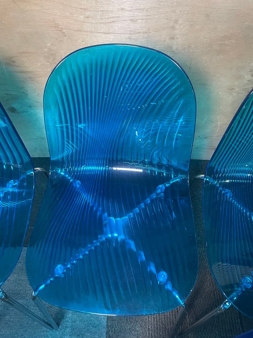 デザイナーズ ダイニングチェア Ocean クリアブルー イタリア製