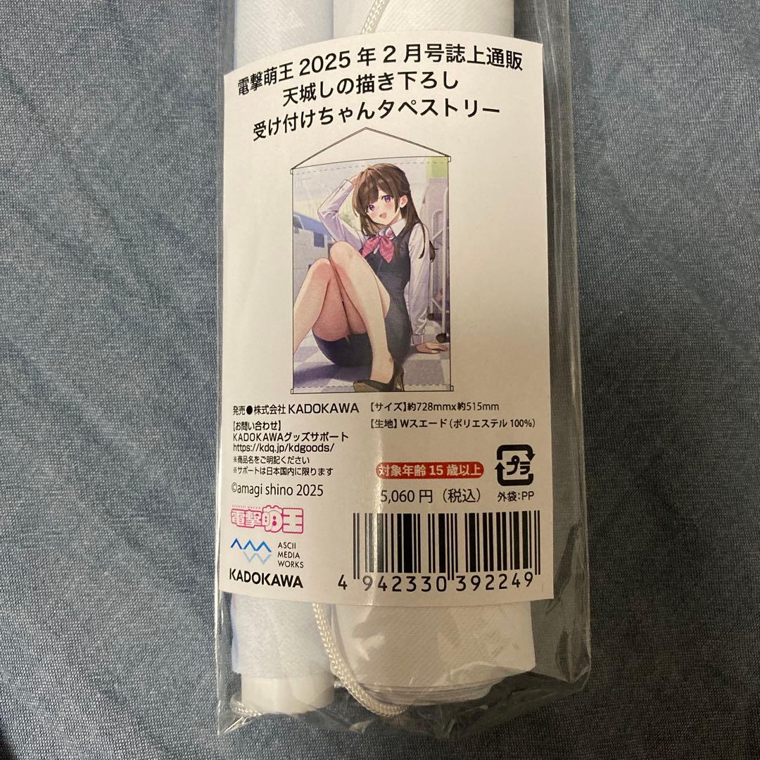 天城しの　受付ちゃん日誌　立ちバニー　お風呂ポスター　B2Wスエードタペストリー