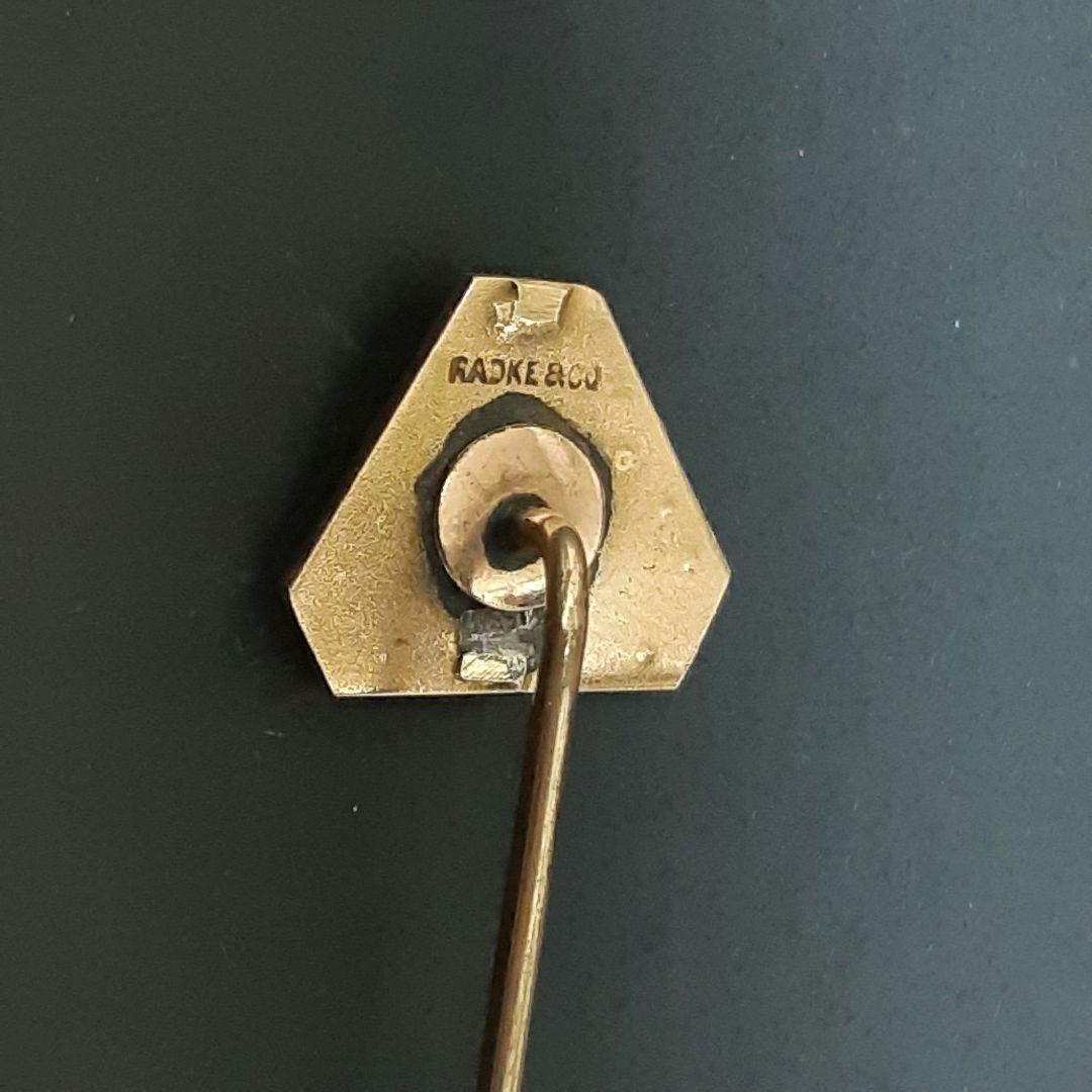 アンティーク ハットピン / ピンブローチ / 三角 装飾ブローチ