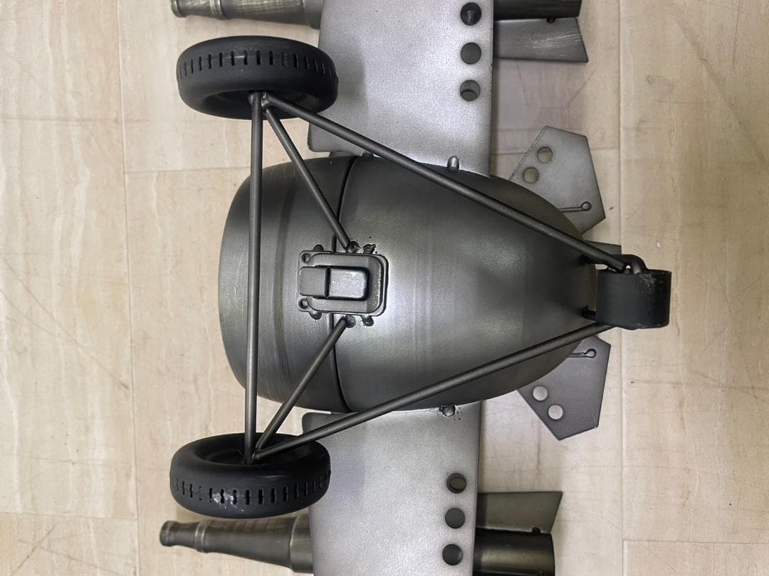 時計 置時計 戦闘機 飛行機 フロアクロック インダストリアル クロック ブリキ