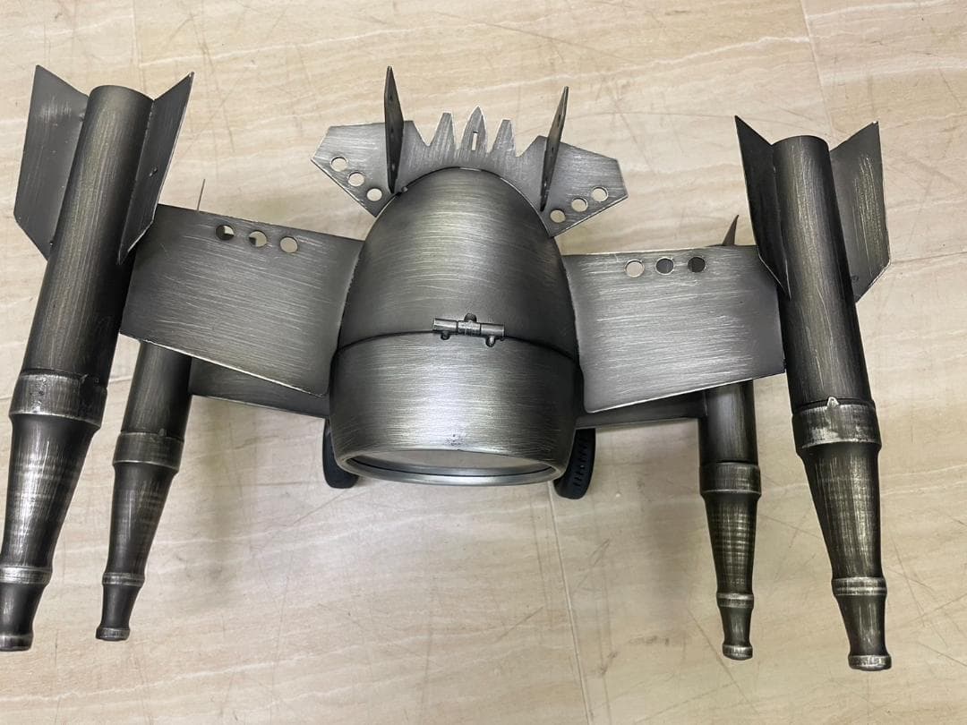 時計 置時計 戦闘機 飛行機 フロアクロック インダストリアル クロック ブリキ