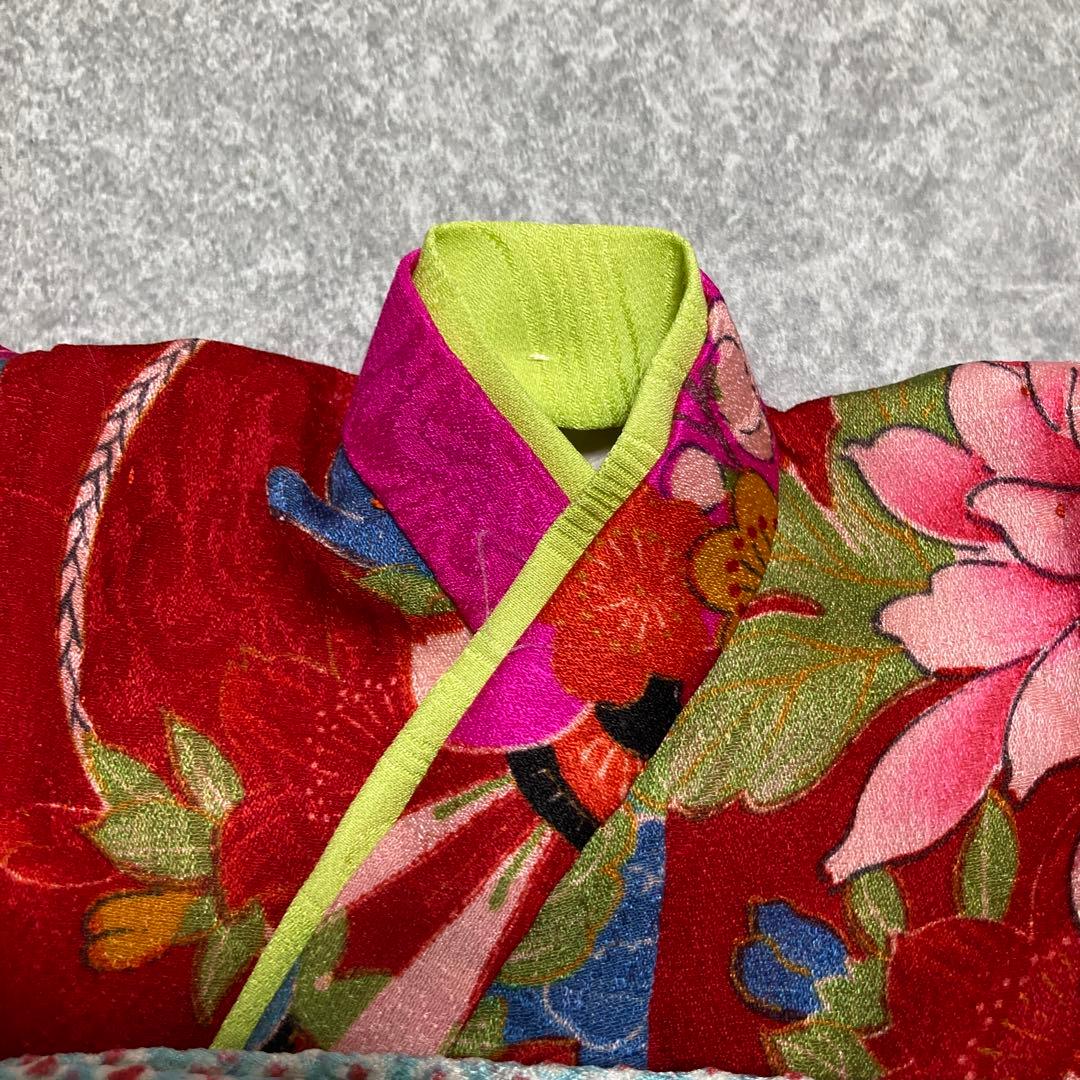 古布市松人形着物兵児帯付き