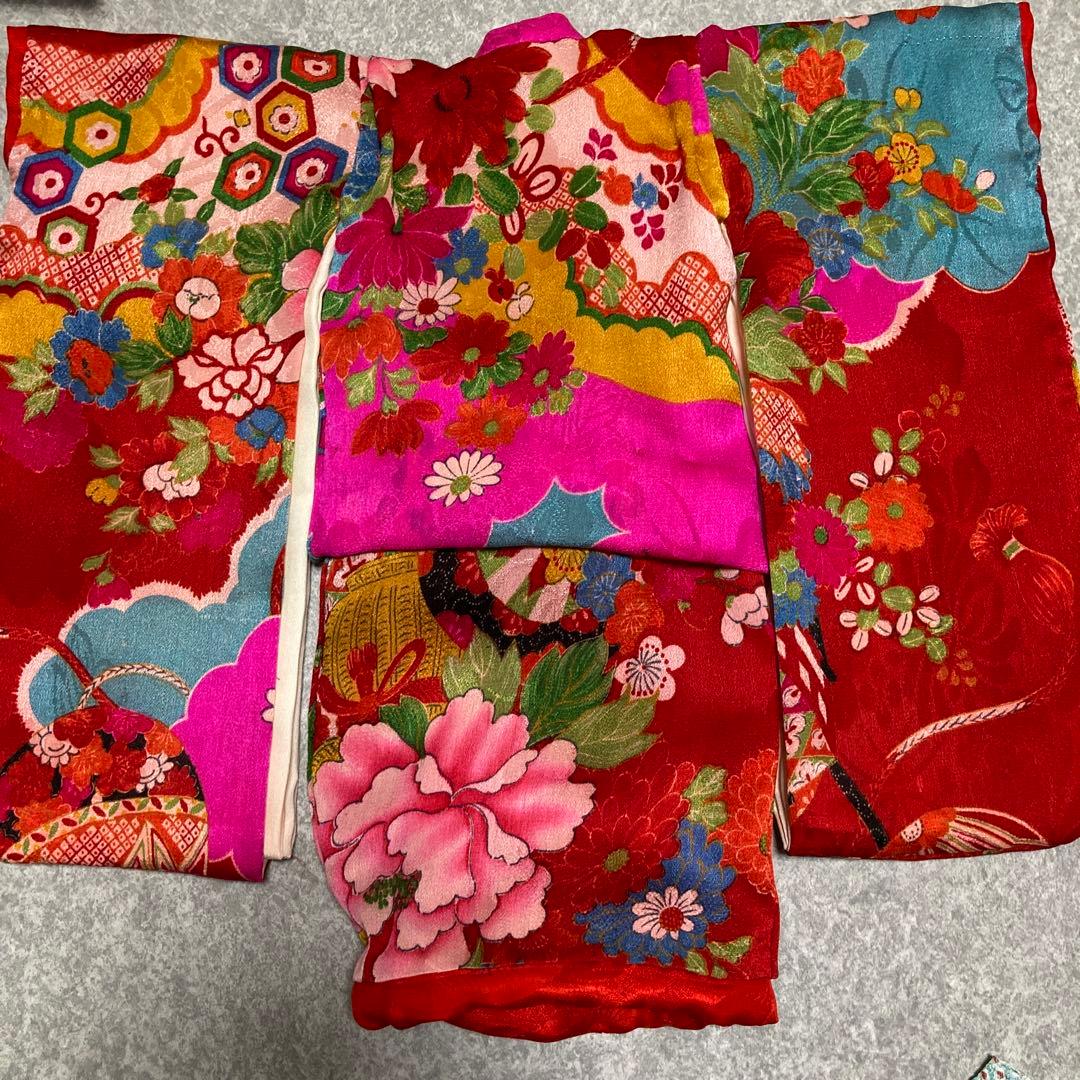 古布市松人形着物兵児帯付き