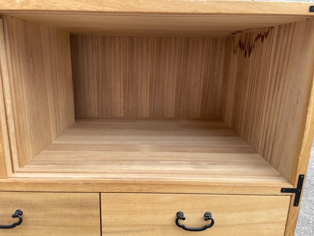 ★ 古家具 高級桐衣装箪笥 H114xW94.5xD44 桐 たんす タンス