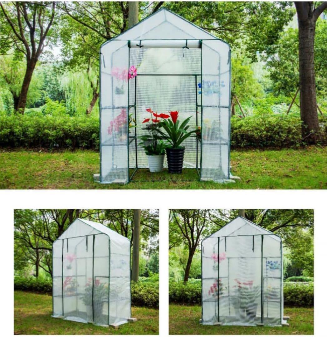 ビニールハウス ビニール温室　 温室 家庭用 小型 頑丈 屋外組立簡単