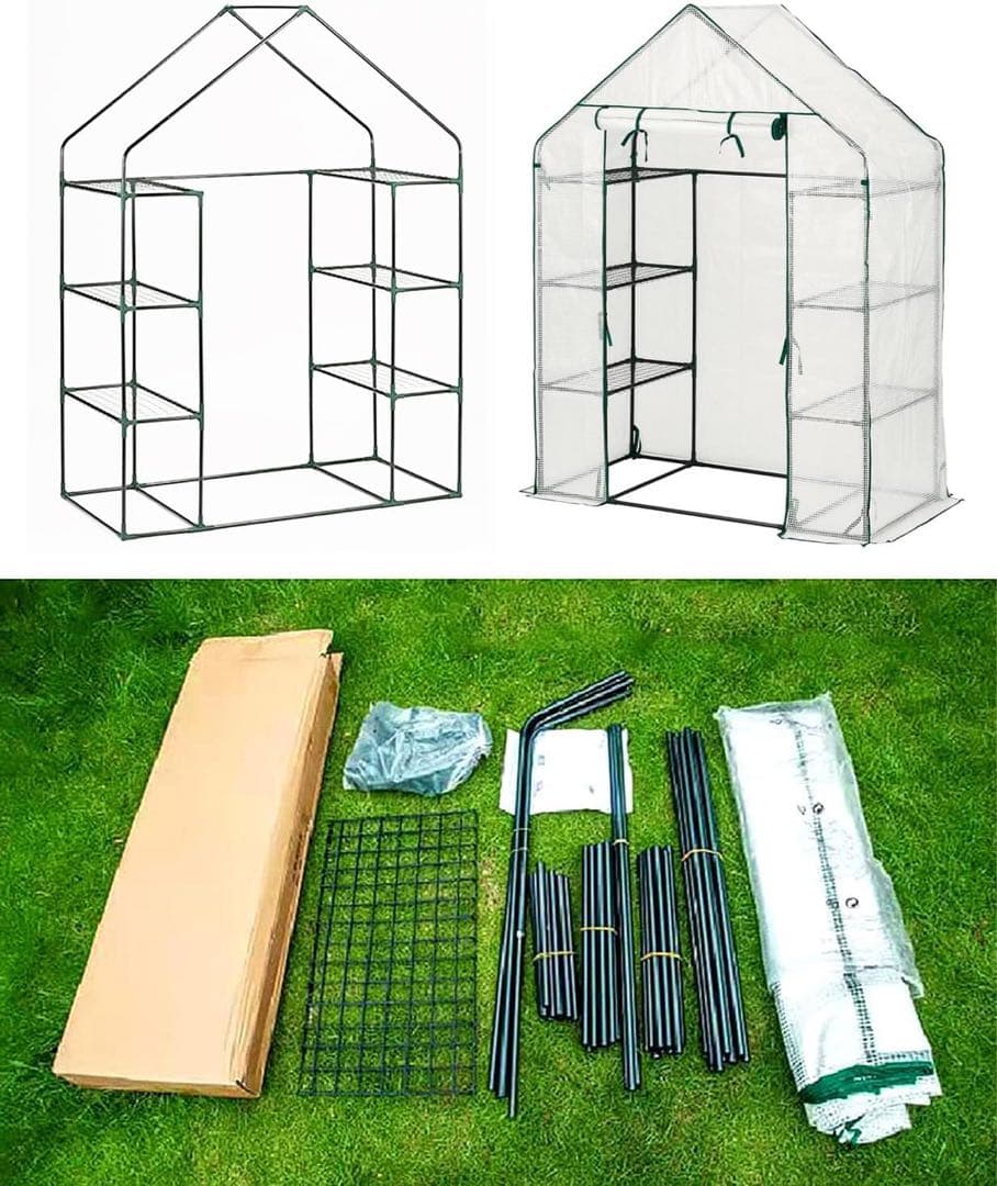 ビニールハウス ビニール温室　 温室 家庭用 小型 頑丈 屋外組立簡単