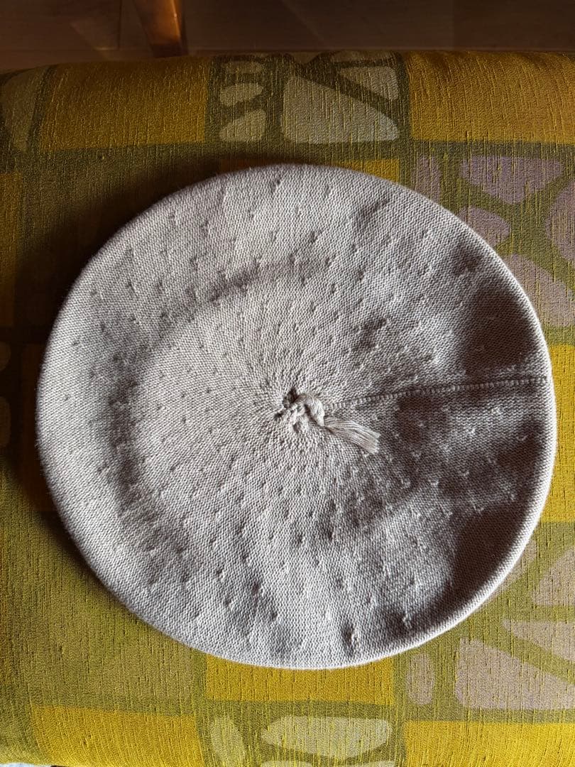 ニット ガウチョベレー帽　ベージュ