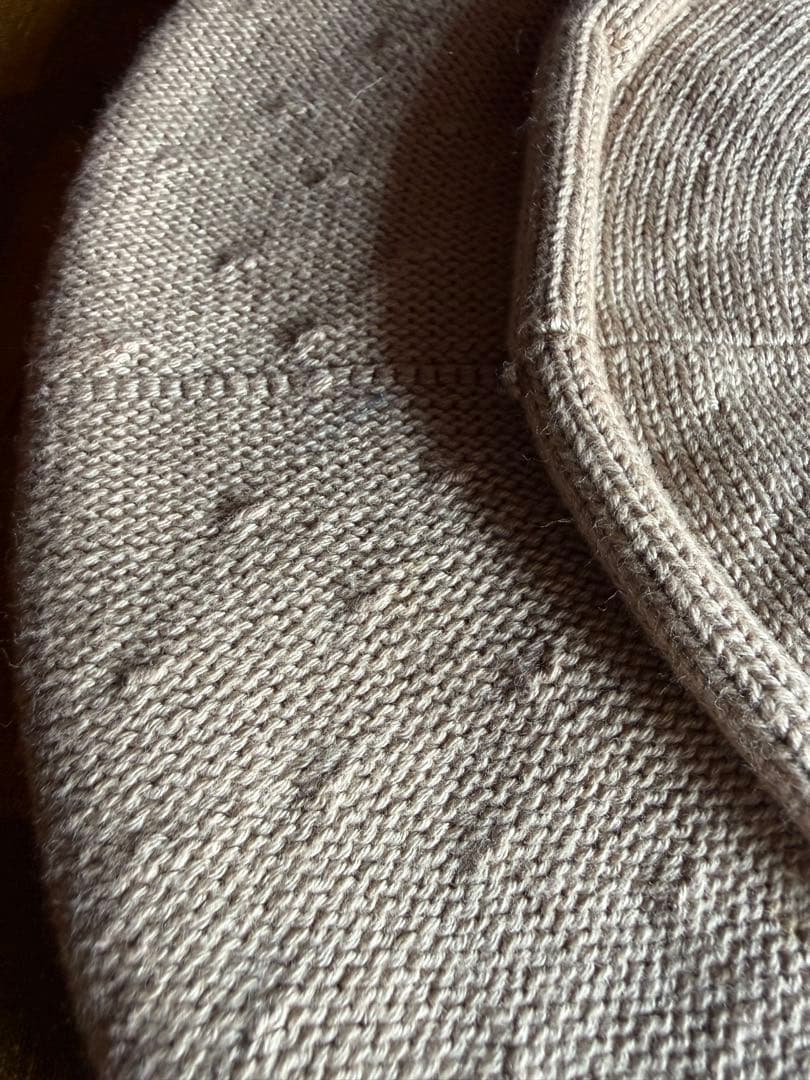 ニット ガウチョベレー帽　ベージュ