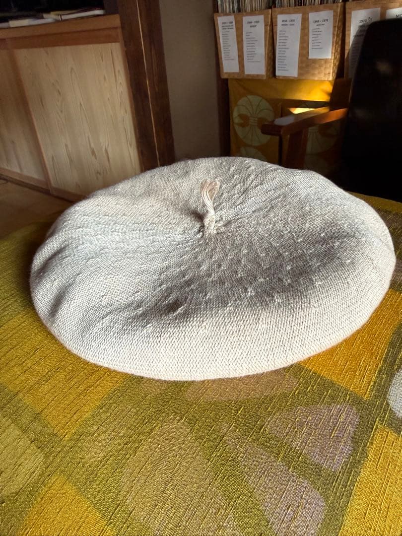 ニット ガウチョベレー帽　ベージュ