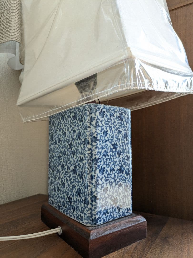 陶器　テーブルランプ　美品