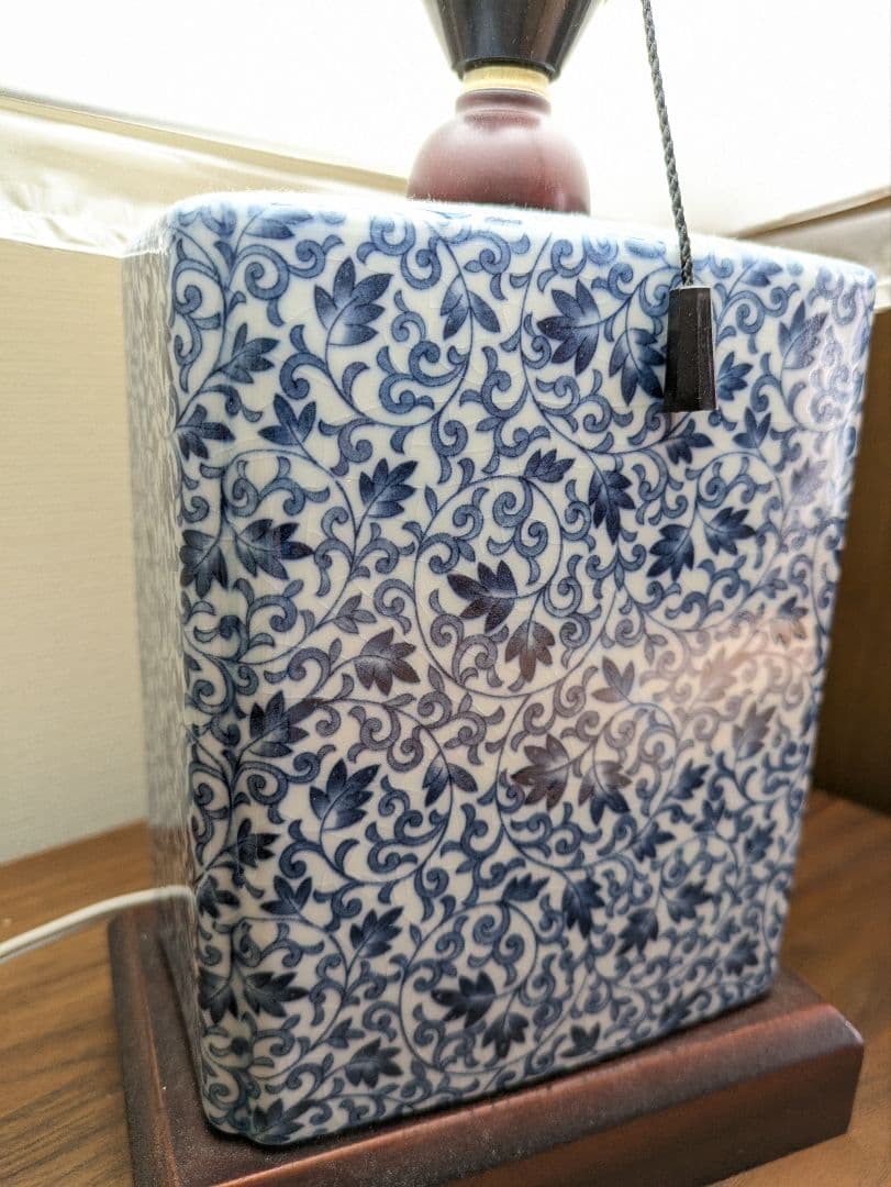 陶器　テーブルランプ　美品