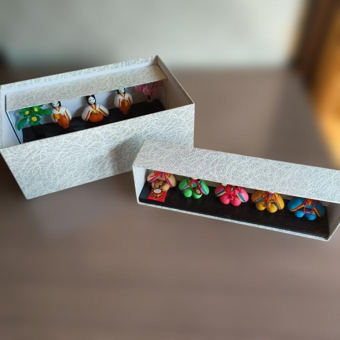 ※画像更新しました！【繭雛・ランク松】三段飾り（手作り）