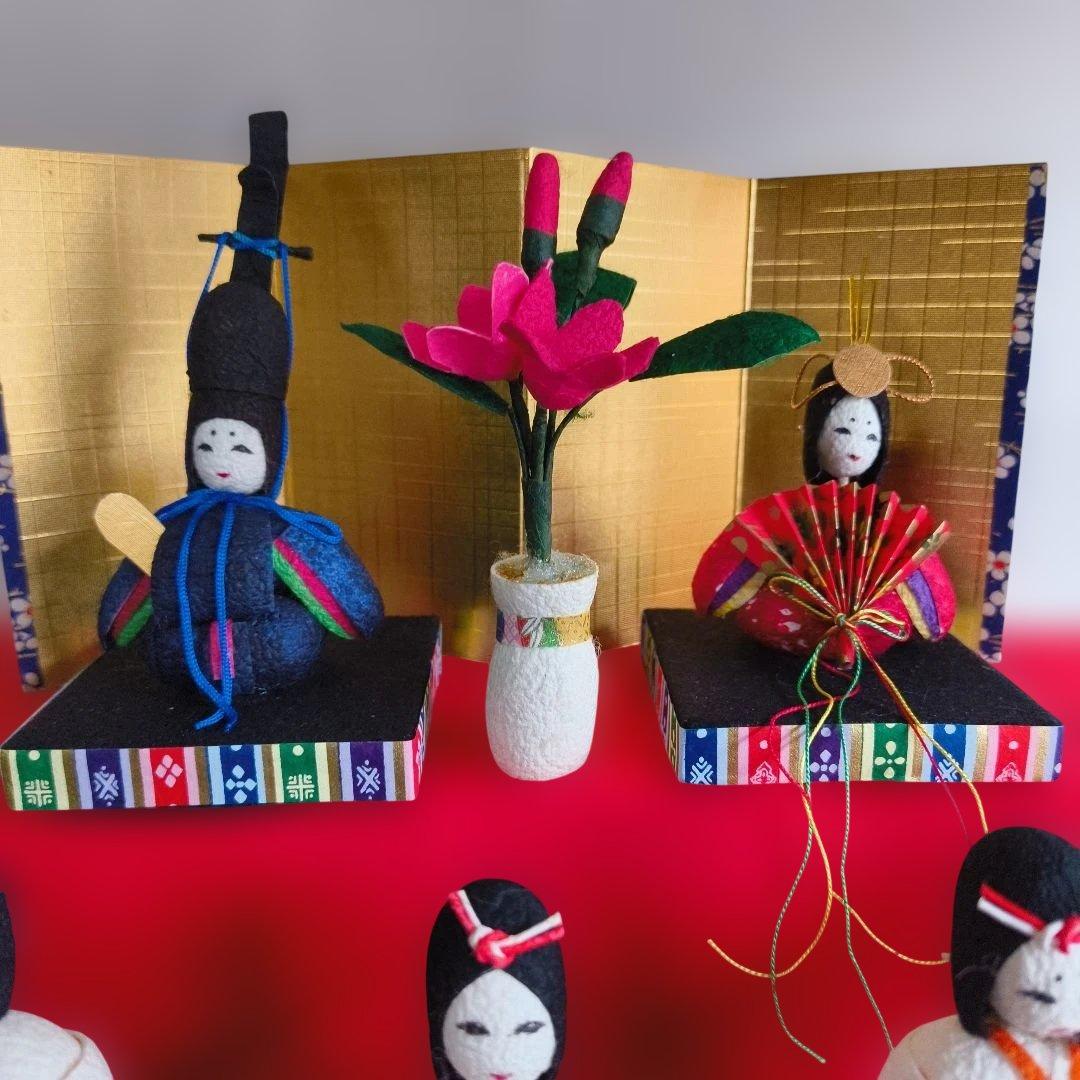 ※画像更新しました！【繭雛・ランク松】三段飾り（手作り）