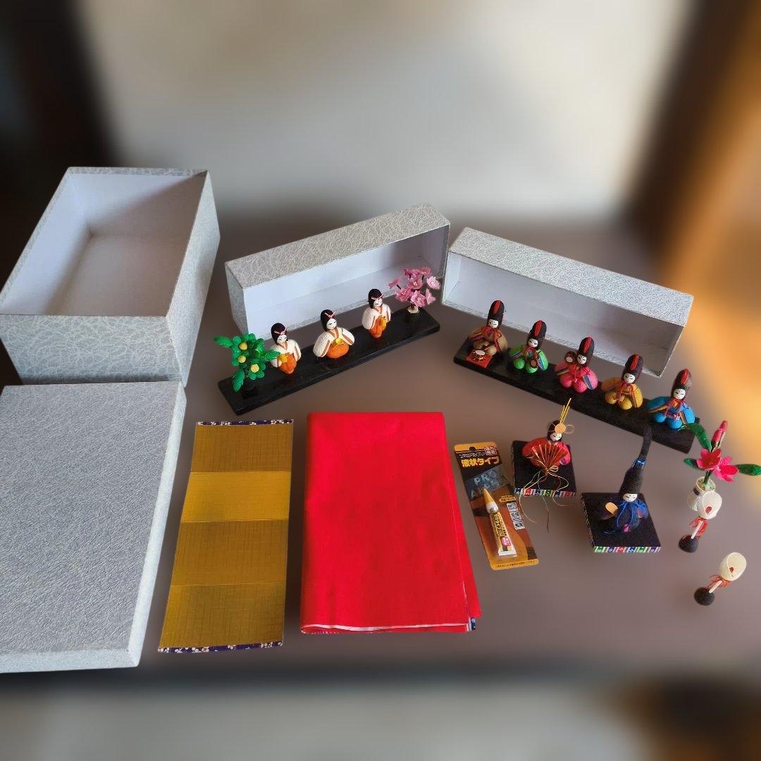 ※画像更新しました！【繭雛・ランク松】三段飾り（手作り）