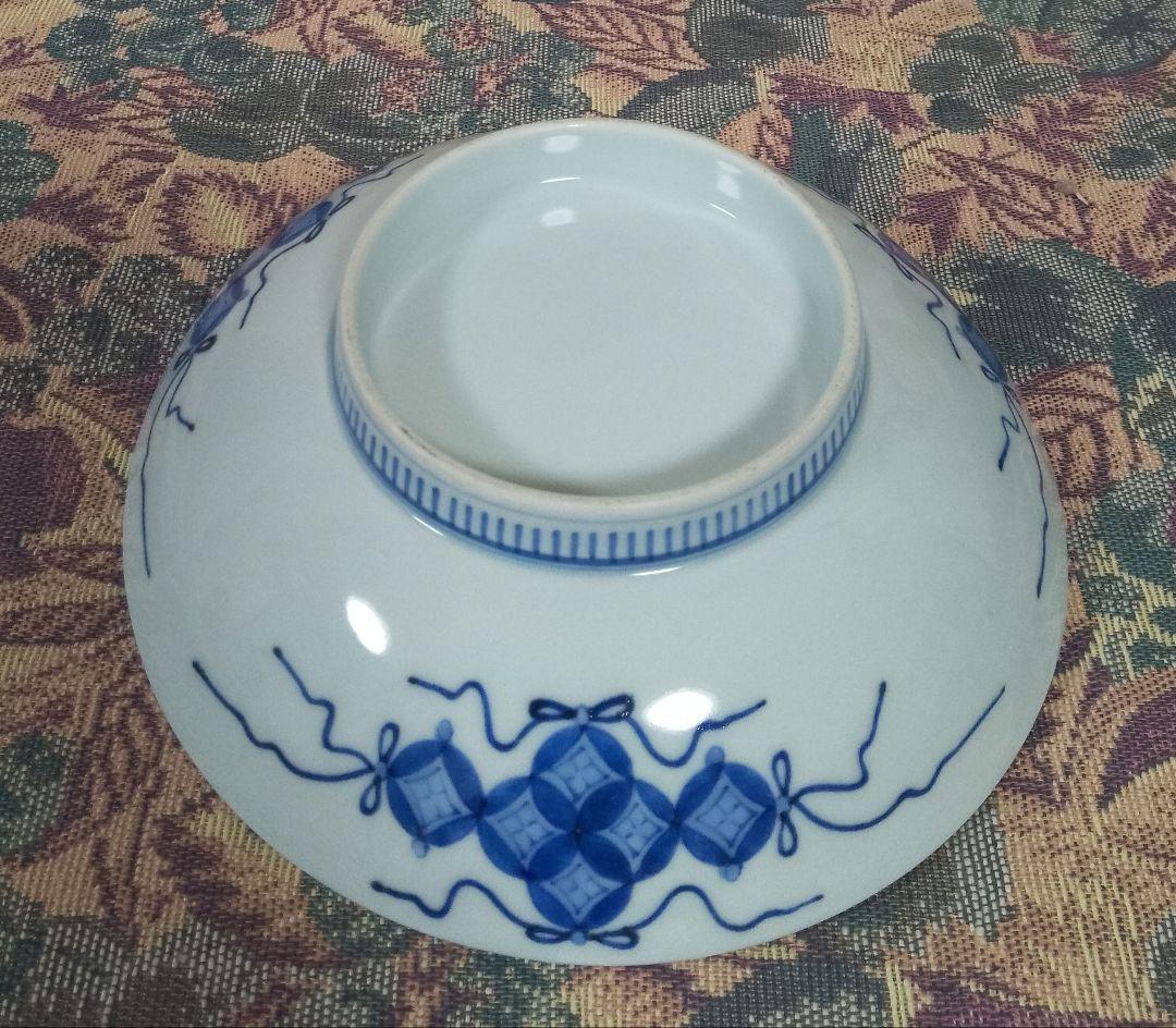 古伊万里 藍鍋島花文皿 後期鍋島 江戸後期