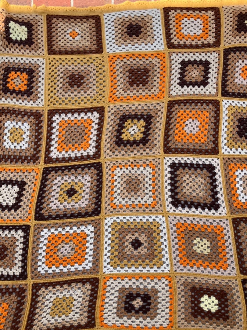 USED HAND MADE グラニースクエア ブランケット