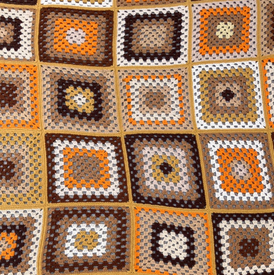 USED HAND MADE グラニースクエア ブランケット