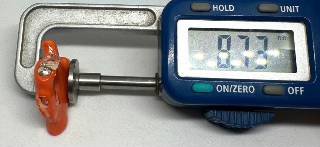 11243オレンジ色の天然珊瑚ペンダント 約サイズ22.67mm