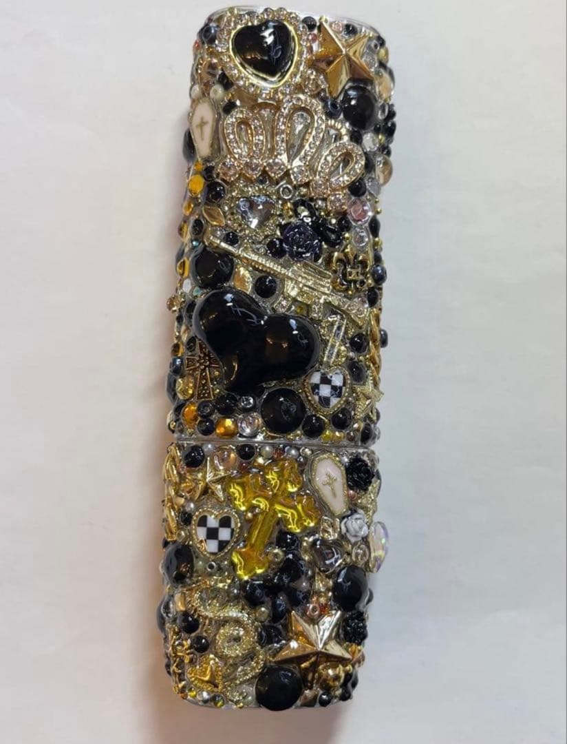 IQOSイルマワンケース　アイコスケース　イルマワンデコ　ゴールドブラック