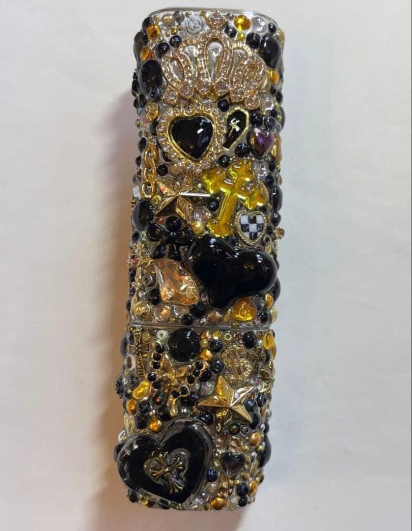 IQOSイルマワンケース　アイコスケース　イルマワンデコ　ゴールドブラック