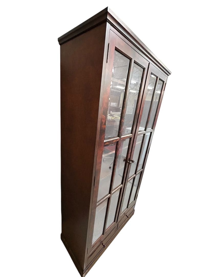 古潭民芸 ガラスキャビネット 民芸家具 食器棚 本棚 飾り棚