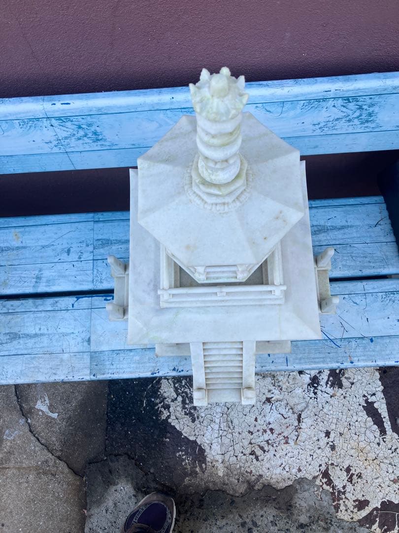 ◉旧統一教会世界平和統一家庭連合仏国寺多宝塔石彫模型花崗岩ガラスケース付◉