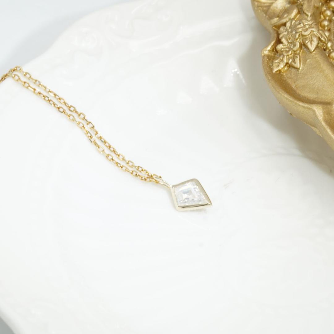 1ct菱型ペンダントトップ（4週間発送）