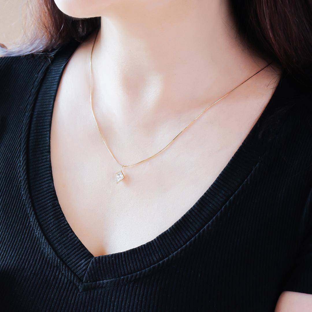 1ct菱型ペンダントトップ（4週間発送）