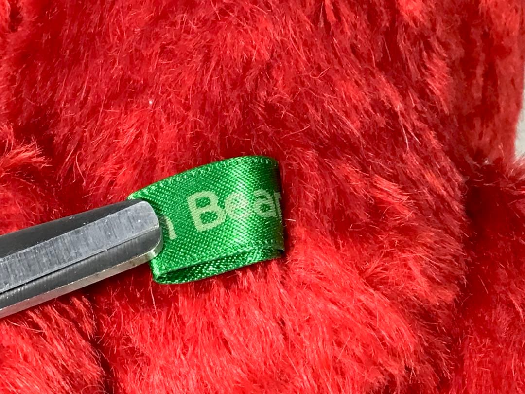 可愛い 赤 熊 くま ぬいぐるみ 人形 不明 テディベア シュタイフ ドール