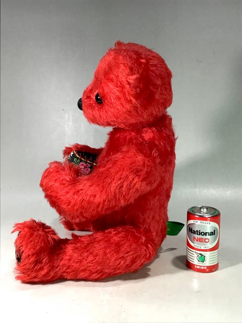 可愛い 赤 熊 くま ぬいぐるみ 人形 不明 テディベア シュタイフ ドール