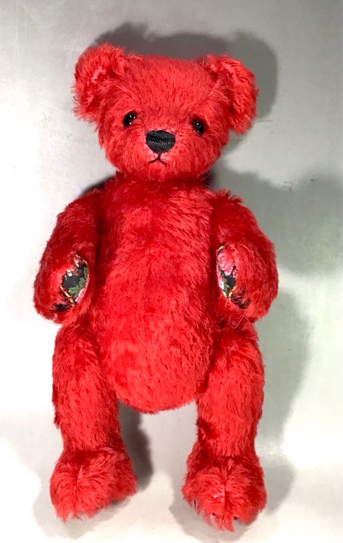 可愛い 赤 熊 くま ぬいぐるみ 人形 不明 テディベア シュタイフ ドール