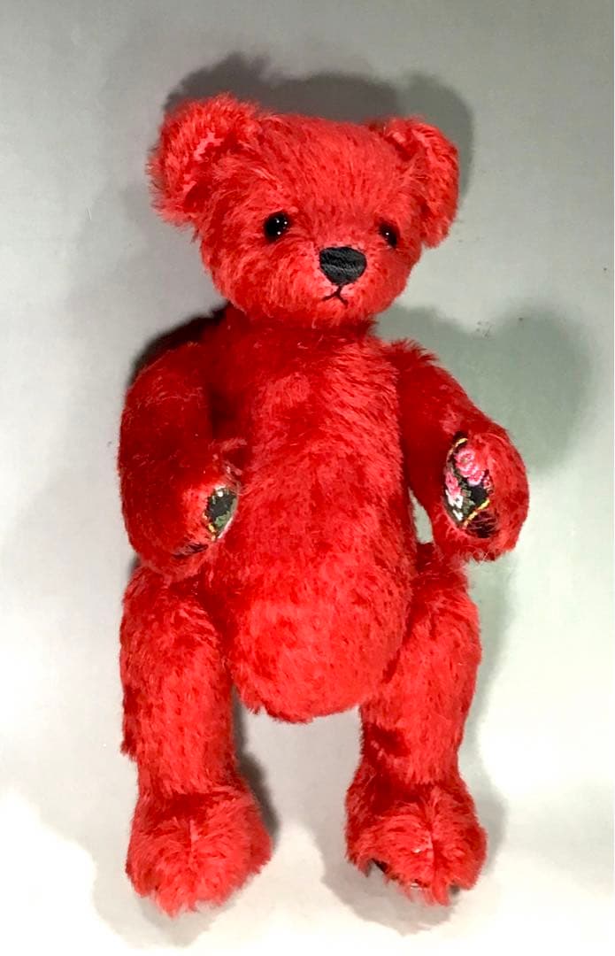可愛い 赤 熊 くま ぬいぐるみ 人形 不明 テディベア シュタイフ ドール