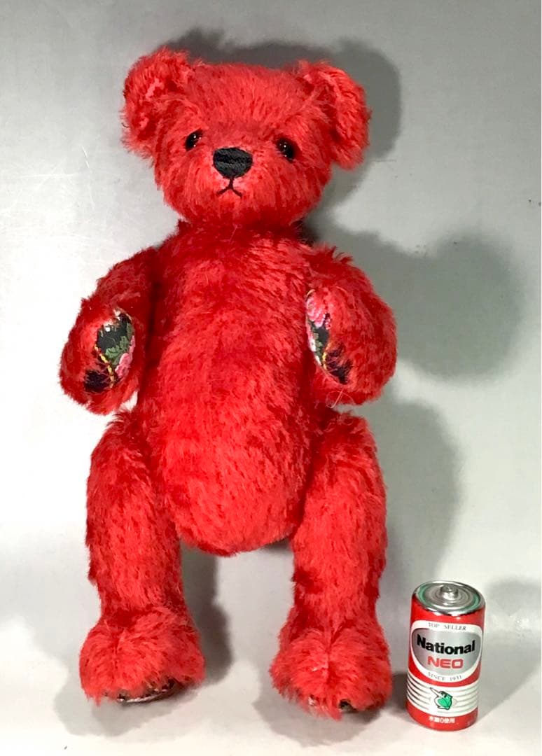 可愛い 赤 熊 くま ぬいぐるみ 人形 不明 テディベア シュタイフ ドール