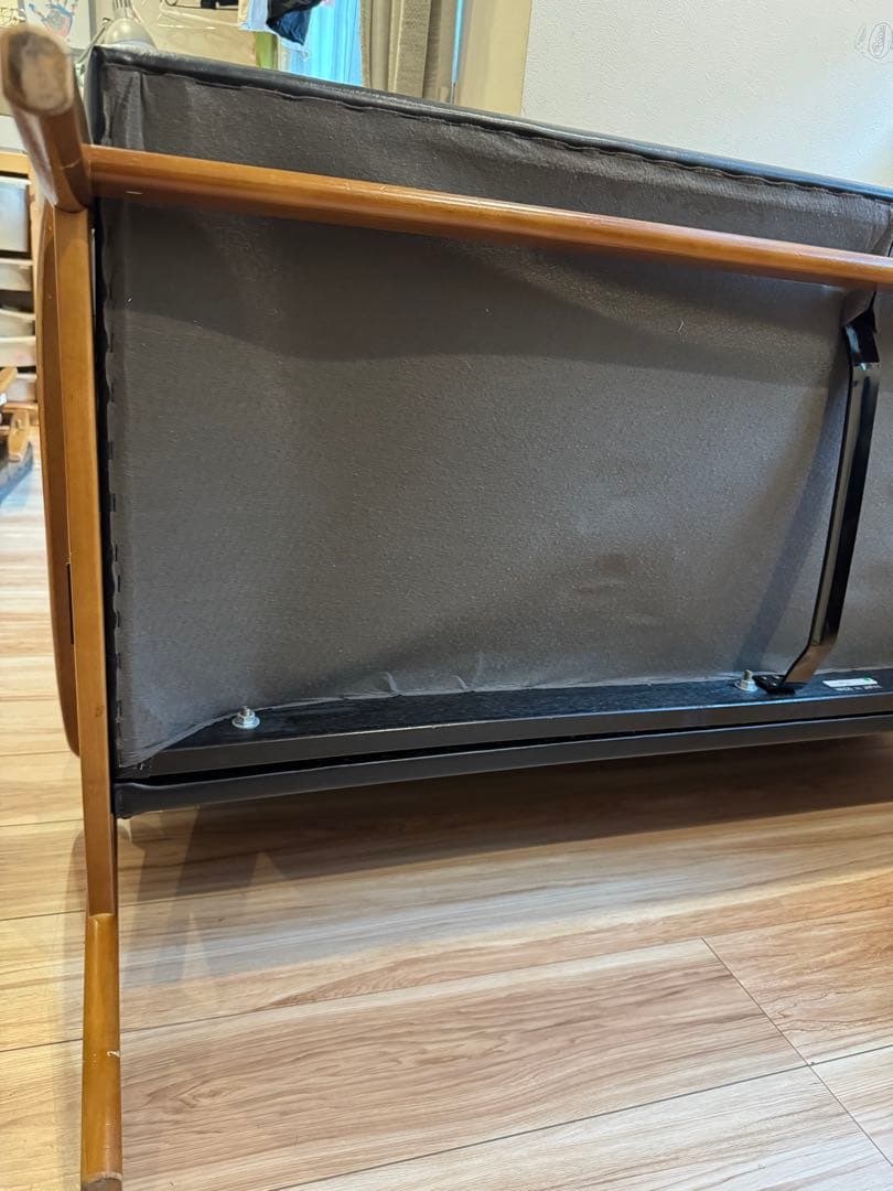 【都内引取可】カリモク60 Kチェア 2シーター ウォールナット ブラック