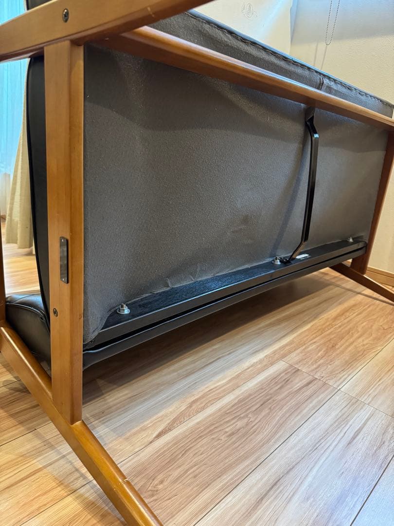 【都内引取可】カリモク60 Kチェア 2シーター ウォールナット ブラック