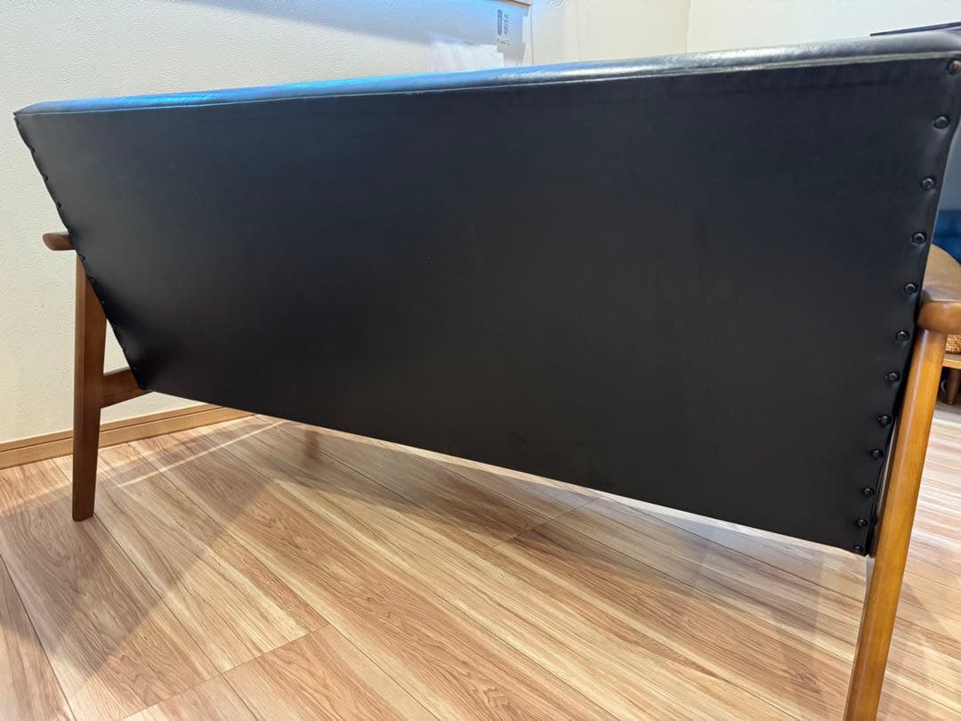 【都内引取可】カリモク60 Kチェア 2シーター ウォールナット ブラック