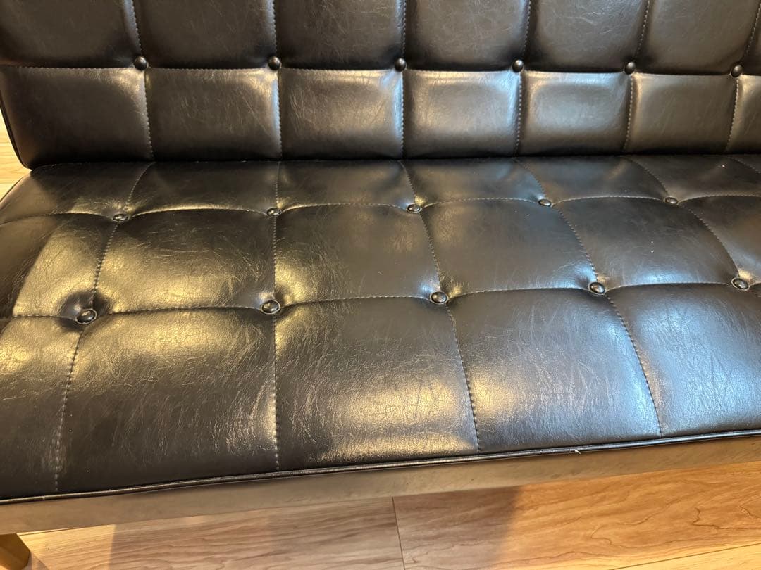 【都内引取可】カリモク60 Kチェア 2シーター ウォールナット ブラック